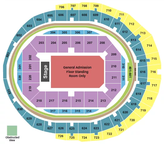 ENDSTAGE GA Seating Map Seating Chart