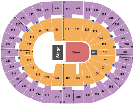 ENDSTAGE GA Seating Map Seating Chart