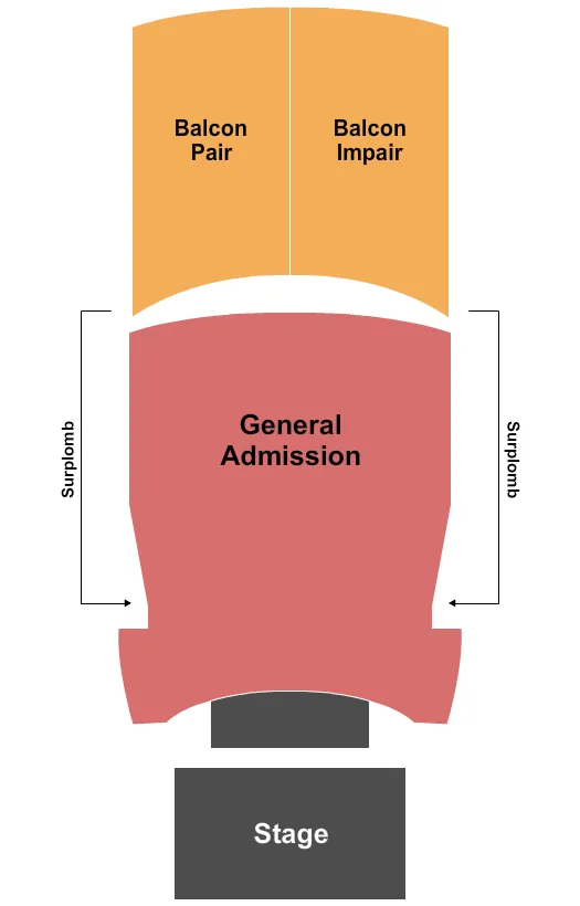 ENDSTAGE GA RES BALC Seating Map Seating Chart