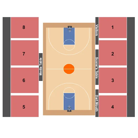 BASKETBALL Seating Map Seating Chart
