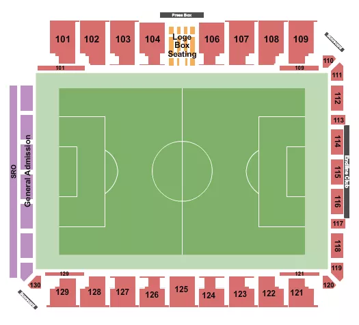 SOCCER W GA Seating Map Seating Chart