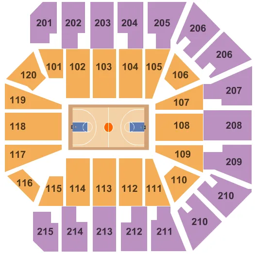 BASKETBALL 1 Seating Map Seating Chart
