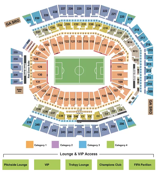 SOCCER WC CATEGORY Seating Map Seating Chart