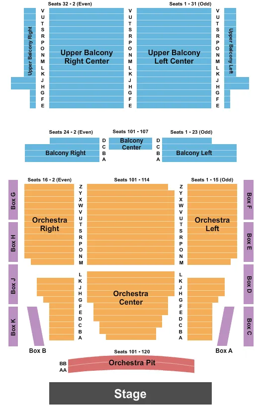 LINCOLN THEATRE DC ENDSTAGE PIT Seating Map Seating Chart