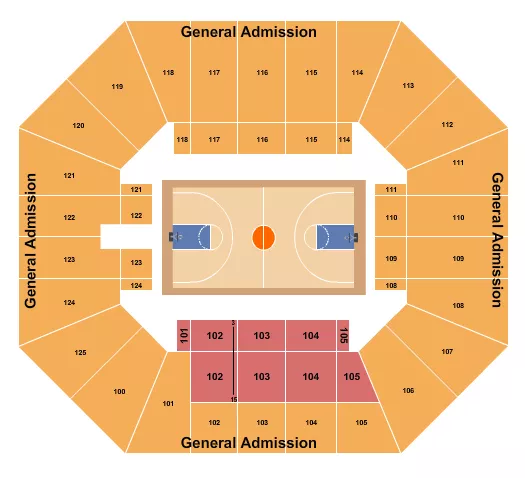 BASKETBALL Seating Map Seating Chart