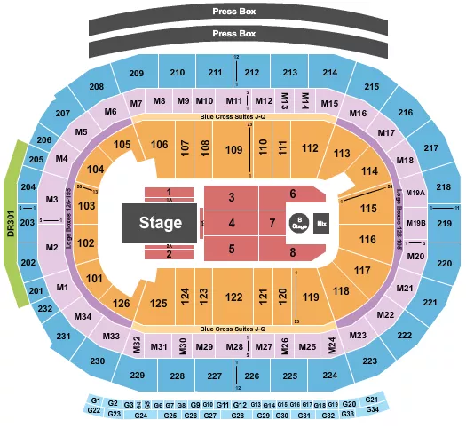 DANCING WITH THE STARS Seating Map Seating Chart