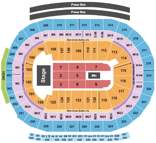 ENDSTAGE 8 Seating Map Seating Chart