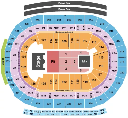 ENDSTAGE GA PIT 2 Seating Map Seating Chart