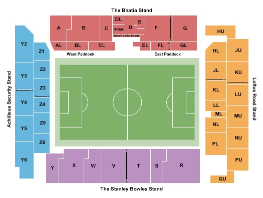 SOCCER STATIC Seating Map Seating Chart