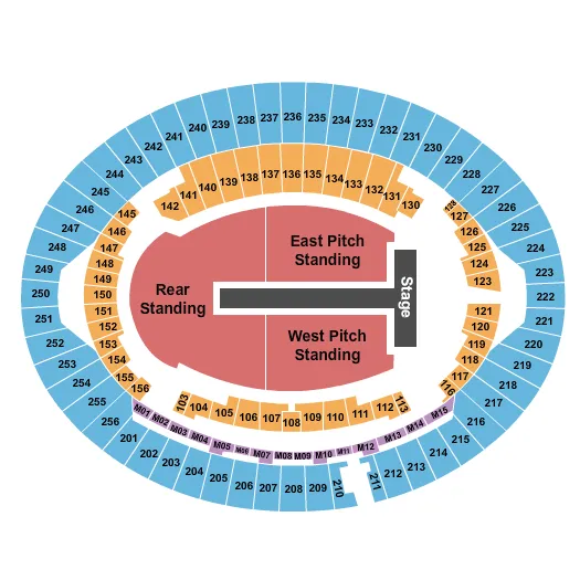 THE WEEKND Seating Map Seating Chart