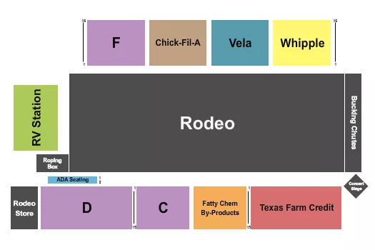 RODEO 2 Seating Map Seating Chart