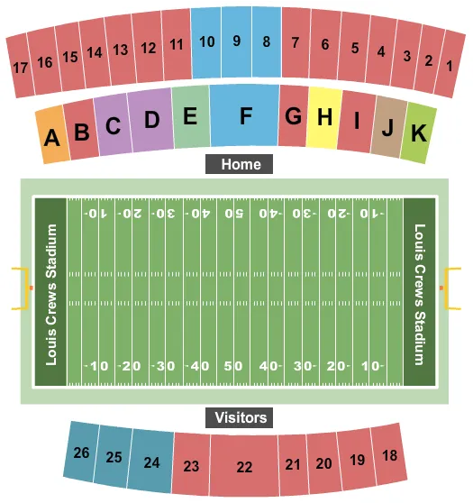 FOOTBALL Seating Map Seating Chart