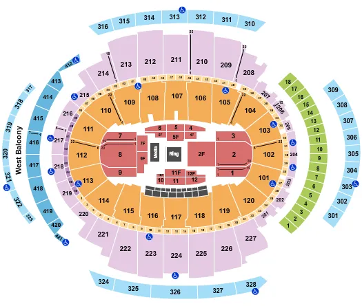 BOXING 2 Seating Map Seating Chart