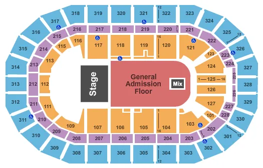 ENDSTAGE GA FLOOR 2 Seating Map Seating Chart