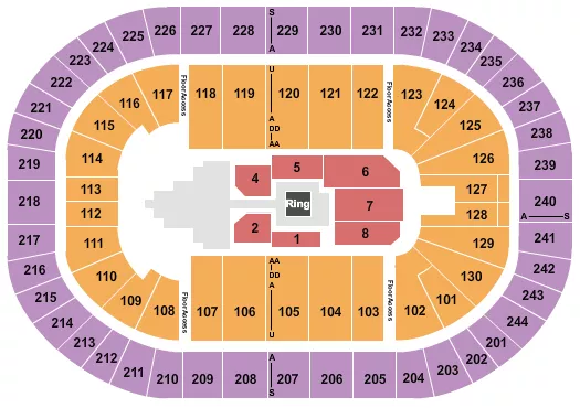 WWE Seating Map Seating Chart