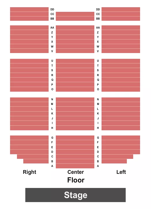 ENDSTAGE 3 Seating Map Seating Chart
