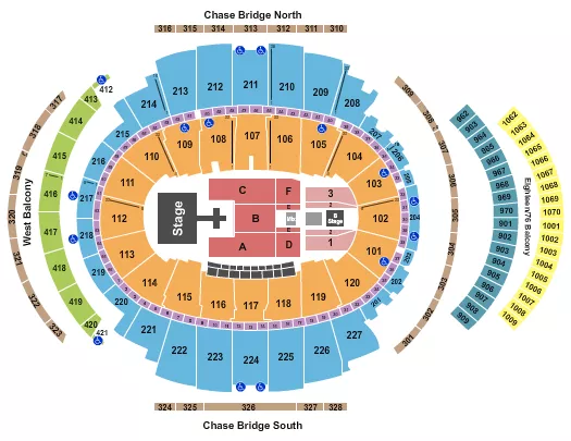 DEF LEPPARD Seating Map Seating Chart