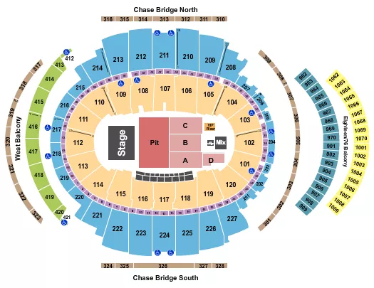 GRACIE ABRAMS Seating Map Seating Chart