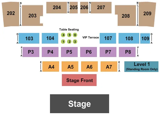 MAGIC CITY CASINO AMPHITHEATER SMOKEY ROBINSON Seating Map Seating Chart