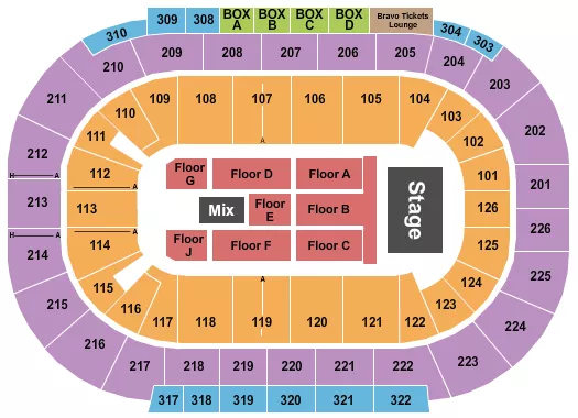 ENDSTAGE 5 Seating Map Seating Chart