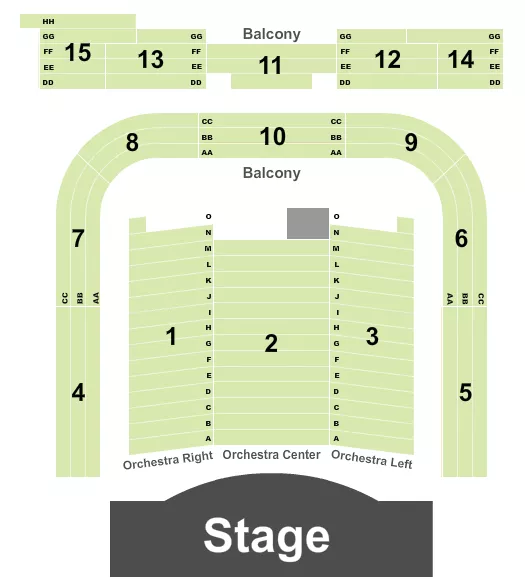 ENDSTAGE 2 Seating Map Seating Chart
