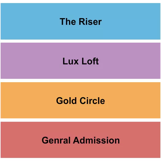 GA GC LUX RISER Seating Map Seating Chart