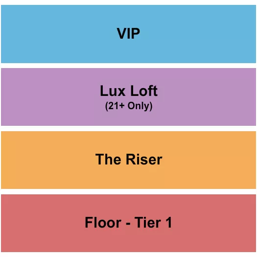 RISER LOFT VIP GA Seating Map Seating Chart