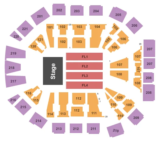 ENDSTAGE Seating Map Seating Chart