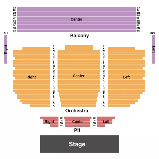 ENDSTAGE Seating Map Seating Chart