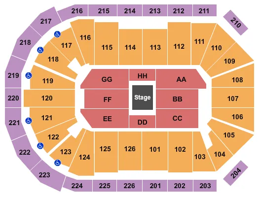 CENTER STAGE Seating Map Seating Chart