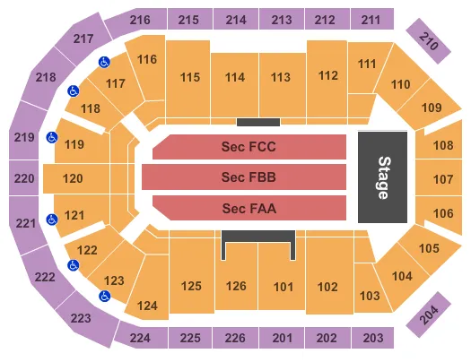 END STAGE Seating Map Seating Chart