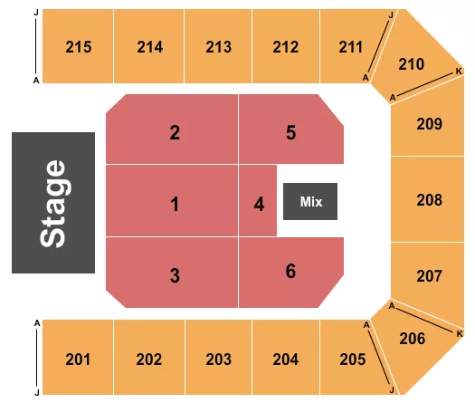 ENDSTAGE 5 Seating Map Seating Chart