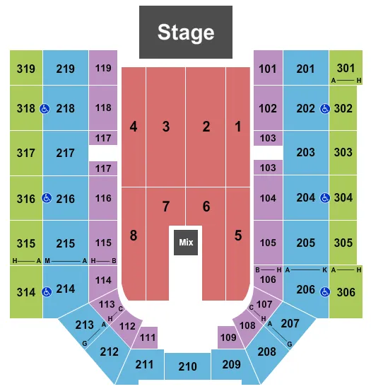 HOME FREE Seating Map Seating Chart