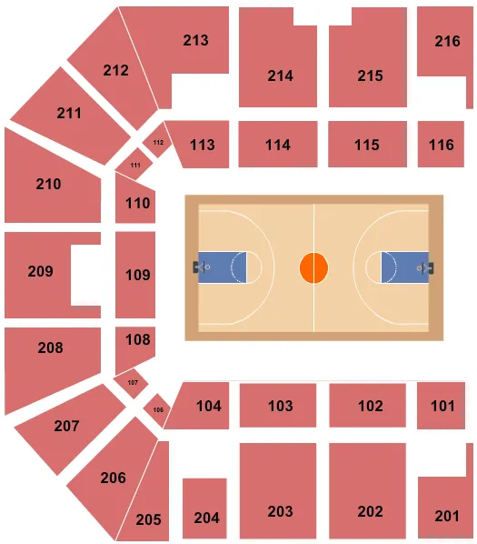 BASKETBALL Seating Map Seating Chart