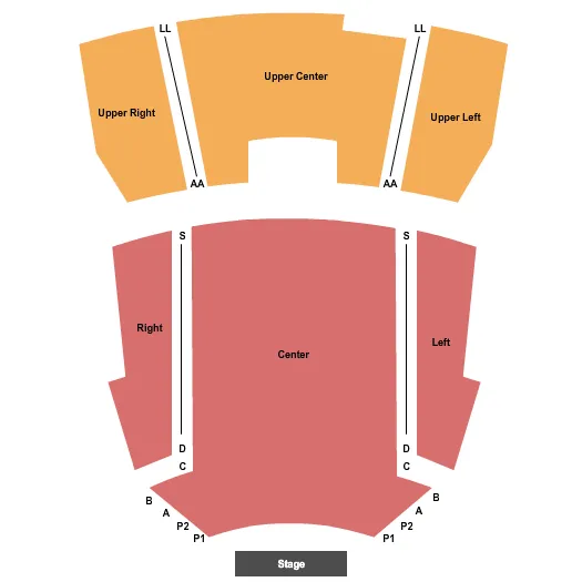END STAGE Seating Map Seating Chart