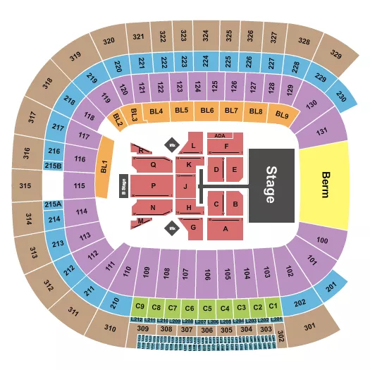 POST MALONE Seating Map Seating Chart