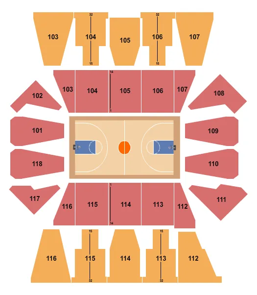 BASKETBALL 2019 20 Seating Map Seating Chart