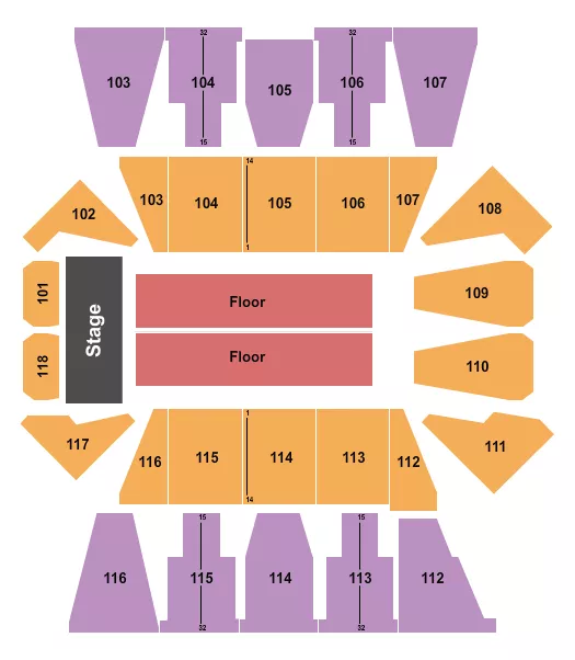 STONE TEMPLE PILOTS Seating Map Seating Chart