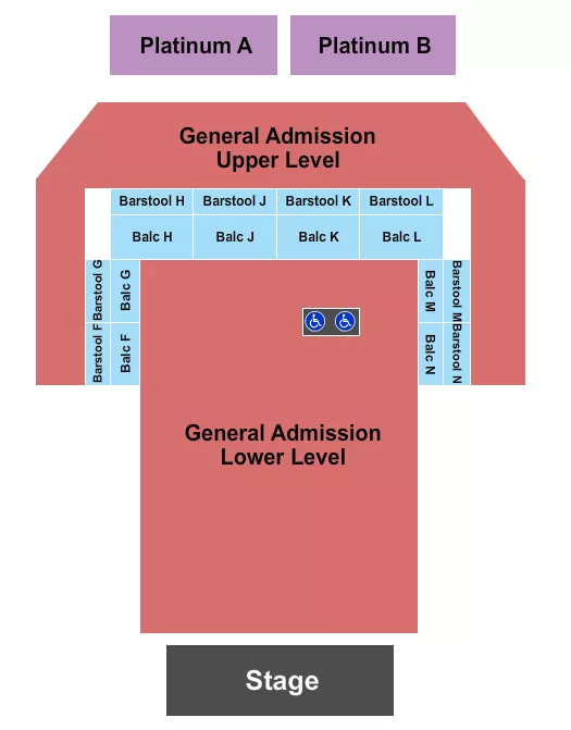GA PLATINUM BARSTOOL Seating Map Seating Chart