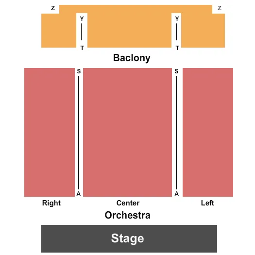 END STAGE Seating Map Seating Chart