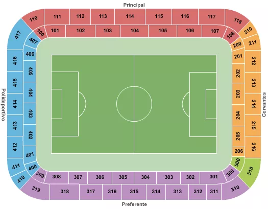 SOCCER STATIC Seating Map Seating Chart