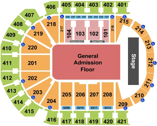 ENDSTAGE GA Seating Map Seating Chart