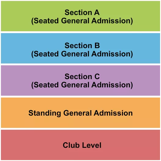SRO A B C CLUB Seating Map Seating Chart