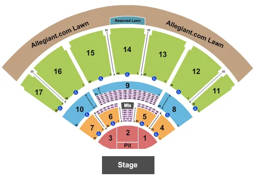 ENDSTAGE SMALL PIT Seating Map Seating Chart