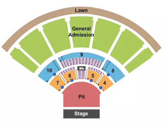 ENDSTAGE PIT GA LAWN Seating Map Seating Chart