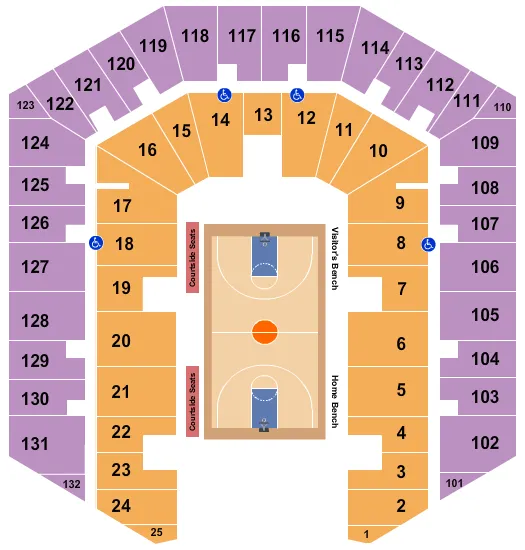 BASKETBALL Seating Map Seating Chart