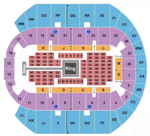 MMA 2 Seating Map Seating Chart