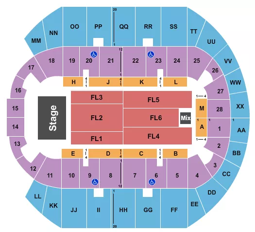 MARTIN LAWRENCE 1 Seating Map Seating Chart