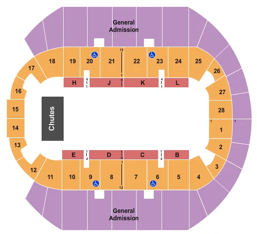 RODEO 2 Seating Map Seating Chart