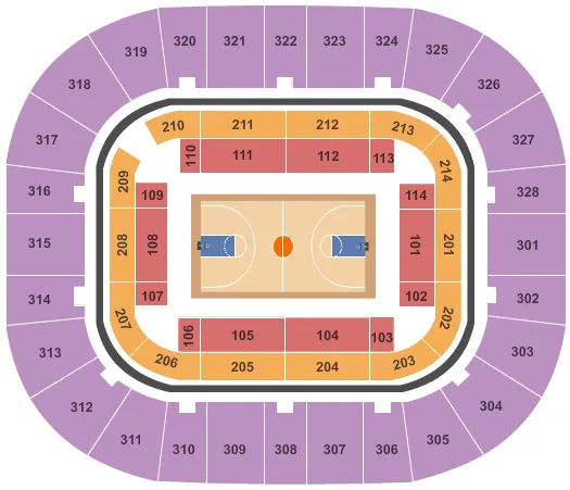 BASKETBALL Seating Map Seating Chart